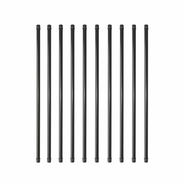 36 in LONG x 3/4 in DIAMETER BLACK ROUND TUBING GALVANIZED STEEL BALUSTERS, 10PK, Nuvo Iron, Mfr#: RDPS36